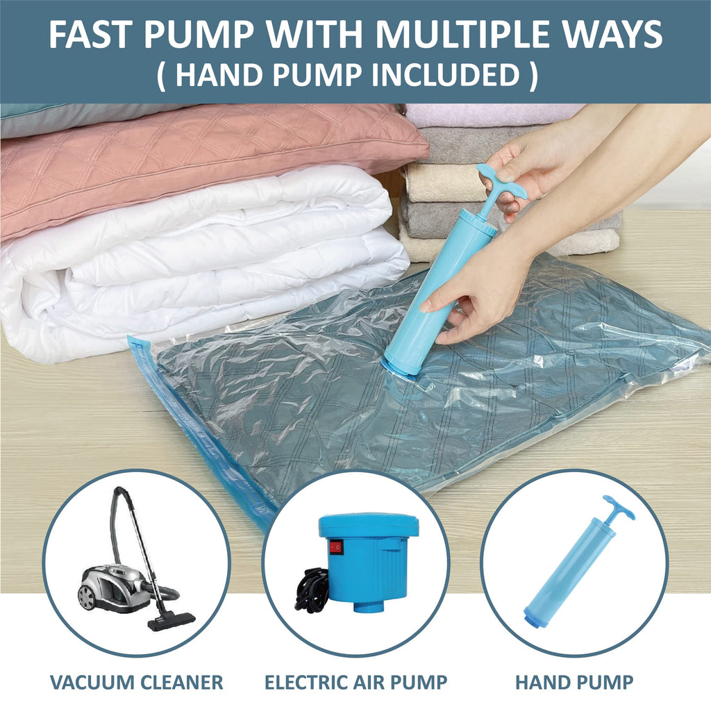 Roomimaster Vacuum Storage Bags, Vacuum Seal Space Saver Bags for Clothing, Travel Lugggage, Carry-on, Blankets, Comforters, Pillow, Bedding, 10 Combo