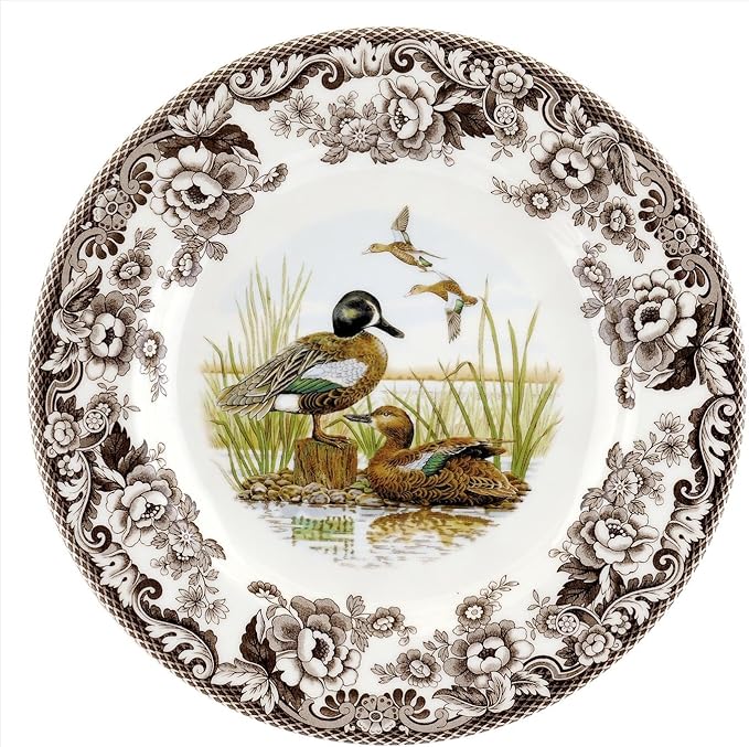 Spode – Woodland – Dinner Plate - Lapwing, Brown/White