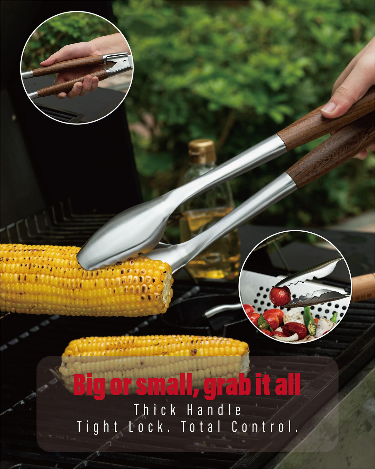 Heavy-Duty Panga-Panga BBQ Grilling Tools Set. Extra Thick Stainless Steel Multi-Function Spatula, Fork & Tongs | Essential Accessories for Barbecue & Grill. Ideal Gift for Father