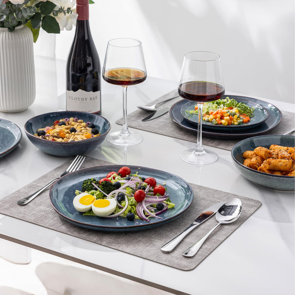 AmorArc Ceramic Dinnerware Sets for 8, 24Pcs Plates and Bowls Sets Dishes