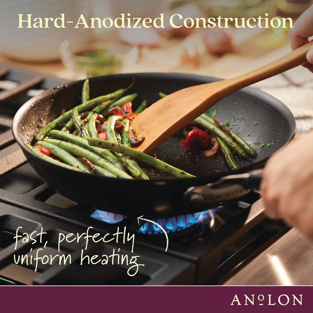 Anolon Smart Stack Hard-Anodized Nonstick Frying Pan Set, 10 & 12-Inch