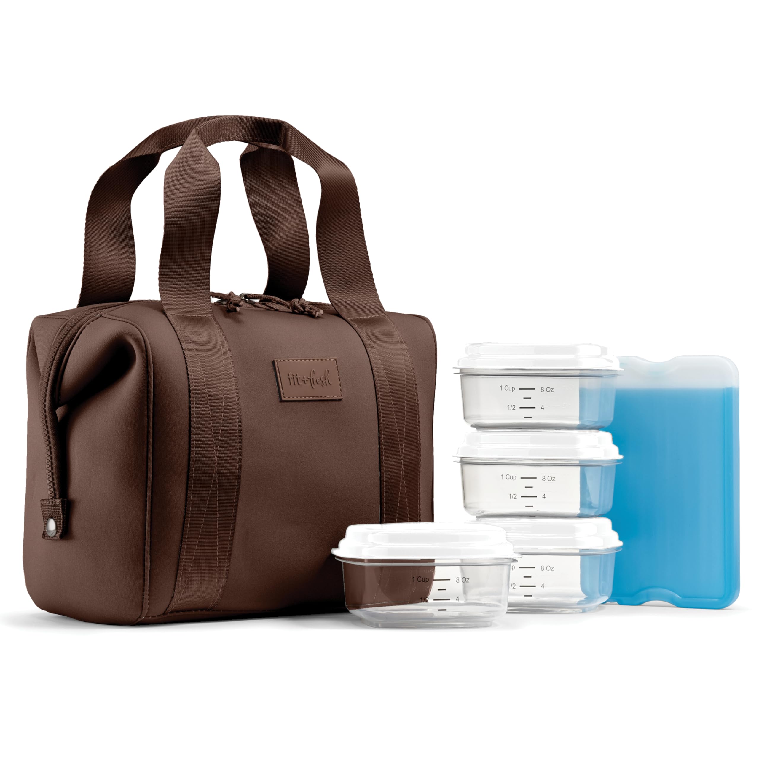 Fit & Fresh Remi Neoprene Lunch Bag for Women w/Ice Pack & Containers