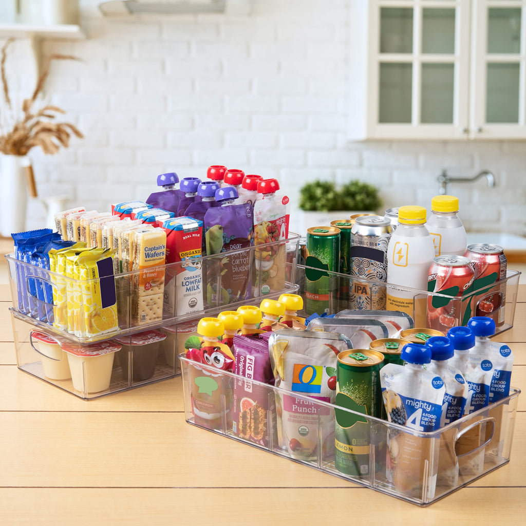 ClearSpace Pantry Storage Bins with Removable Dividers, XL, 2 Pack