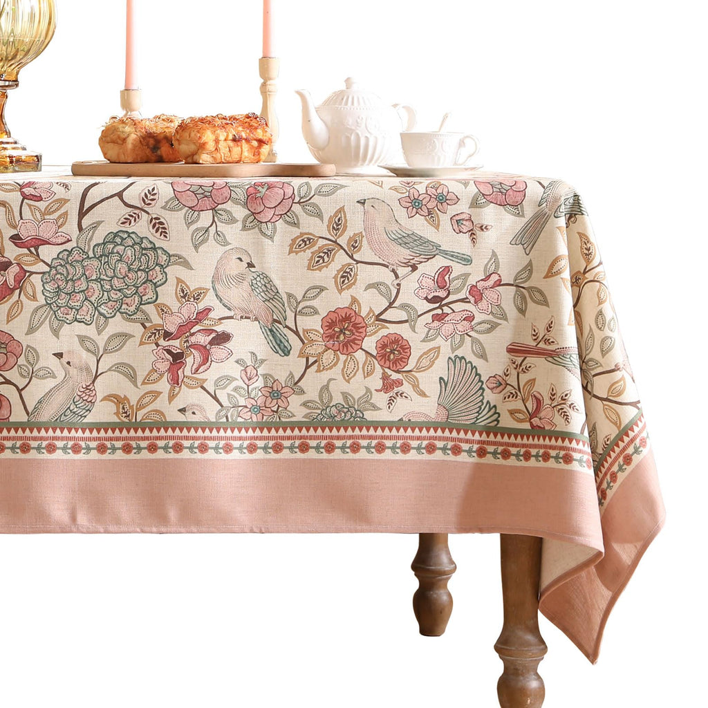 patdrea Vintage French Linen Tablecloth — 94" x 63" (Rectangular) — 79" x 55" (Rectangular) — 87" x 55" (Rectangular)