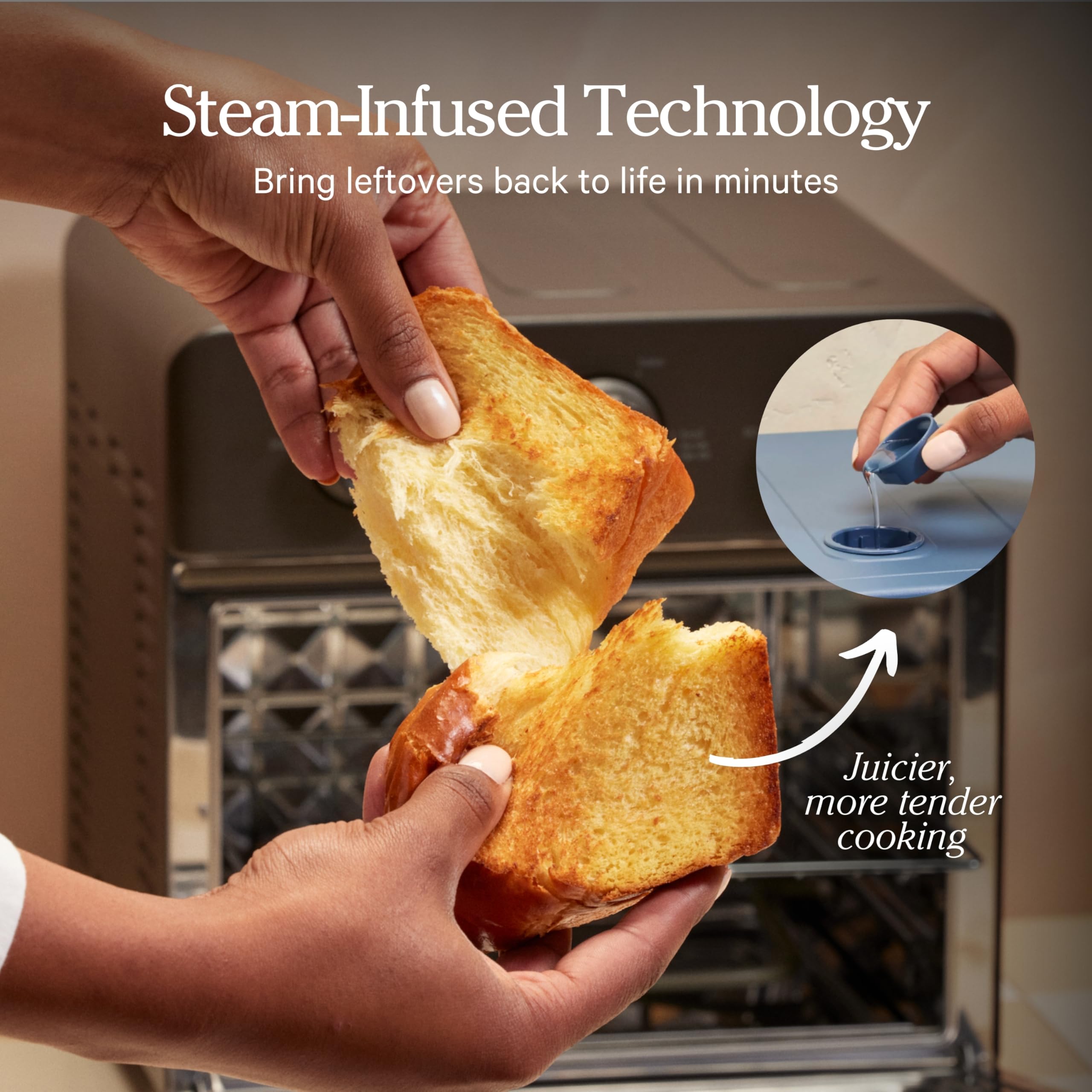 Our Place Large Wonder Oven | 6-in-1 Stainless Steel Air Fryer Toaster Oven Combo with Basket, Rack, Pan & Tray | 3-Rack, 31.7 QT, Large Capacity - Toast, Roast, Bake, Reheat, Broil & Steam | Spice