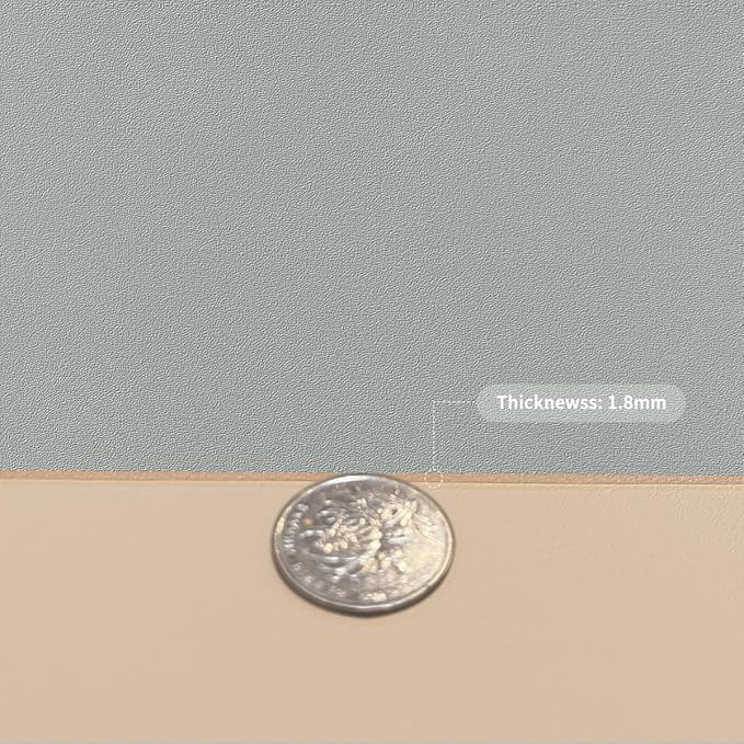 Leather Dresser Cover,1.8mm Thick,14x78 Inch,Dresser Protector Top,Dresser Top Protector,Dresser Cover Top,Dresser Top Cover,Dresser Cover Top for Bedroom.(Light Brown+Gray,14x78)
