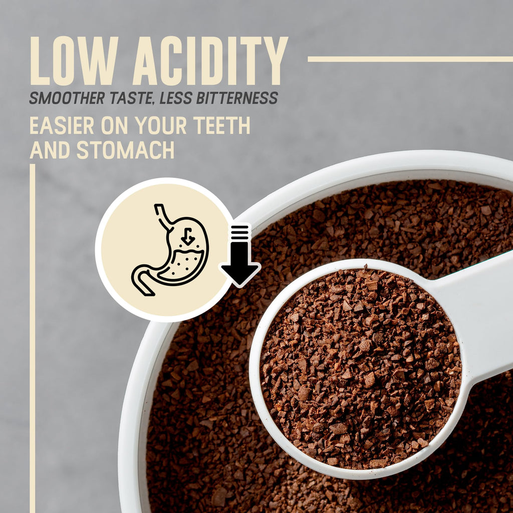 Inspired Coffee Co Cold Brew Coffee - Mocha Flavored - Coarse Ground Beans For Perfect Medium Roast Low Acid Smooth Taste - 100% Arabica Grounds 12 oz. Resealable Bag