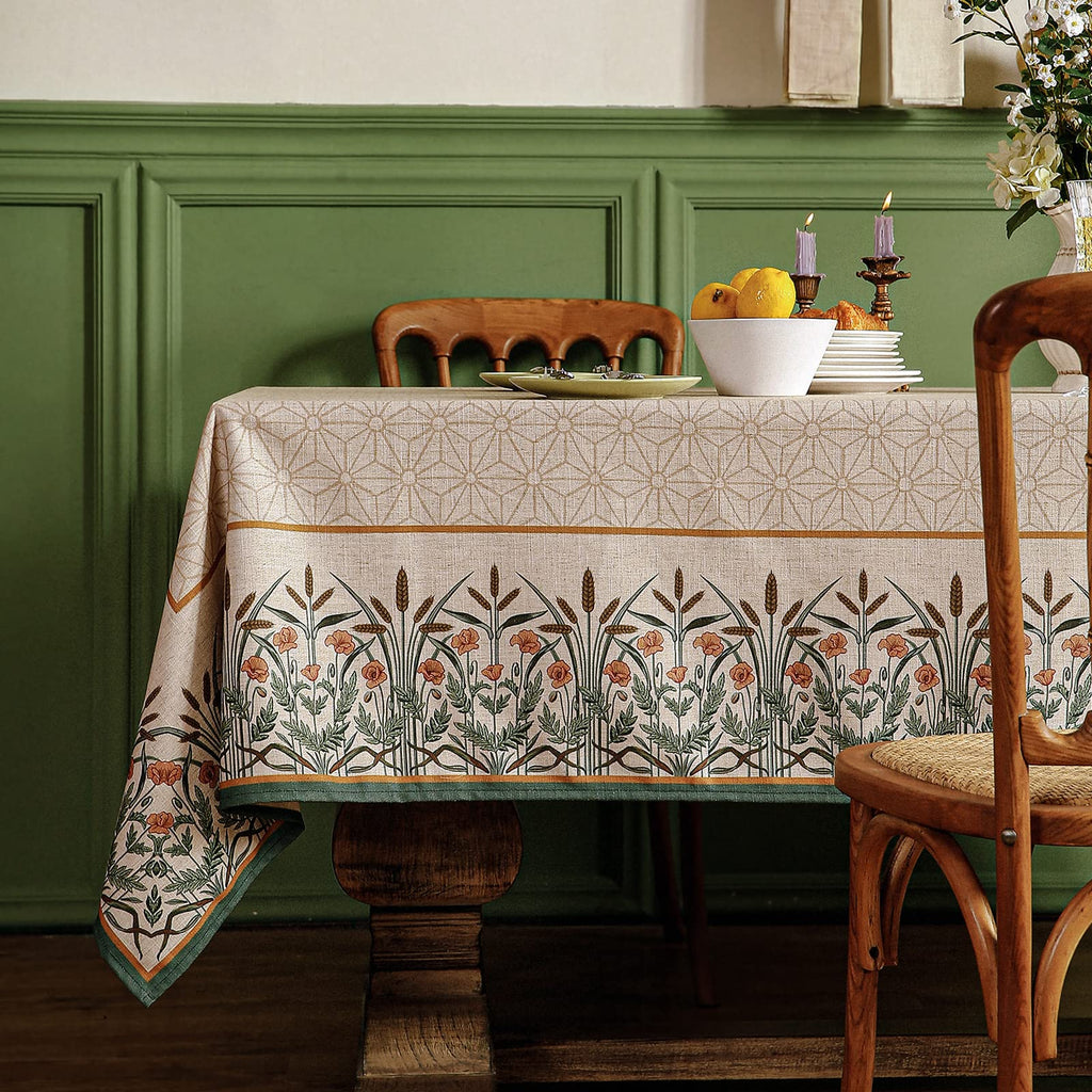patdrea Vintage French Linen Tablecloth,Rectangular,118"x67"-Cudillero