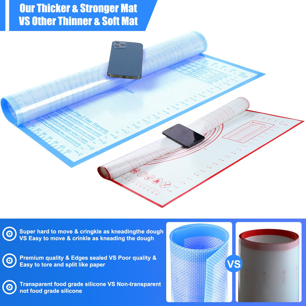 Silicone Pastry Mat 36x24 Inch Extra Large Baking Mat