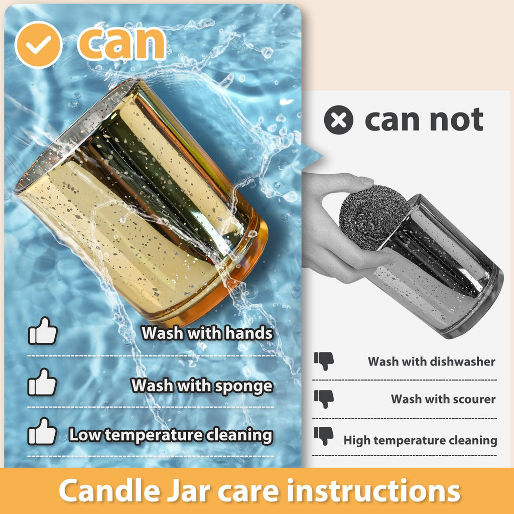 SHOWIN Thick Candle Jars for Making Candles 16 Pcs, 7 OZ Empty Jars with Wood Lids for Candle Making, Sample Container, Gold