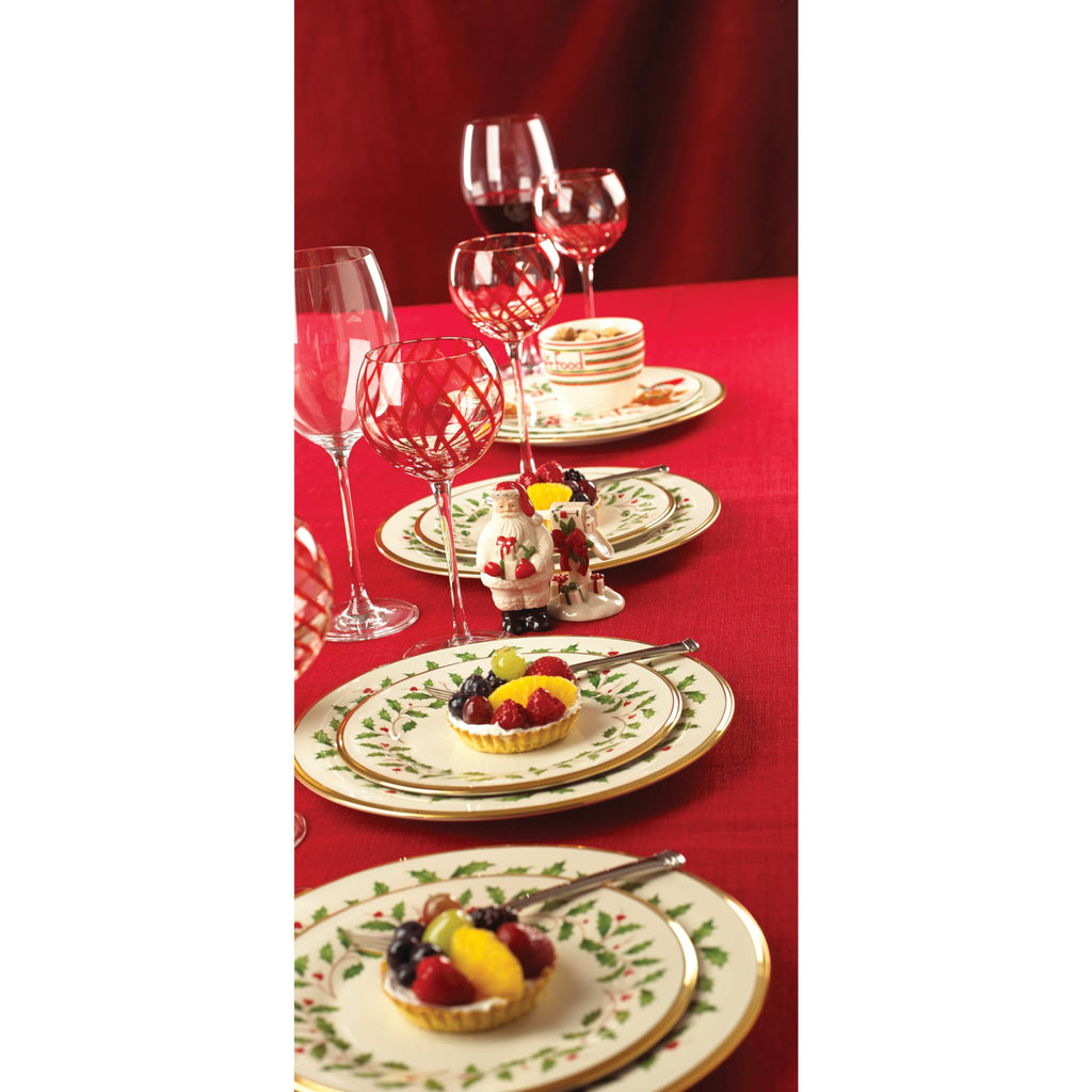Lenox Holiday Porcelain Christmas Dinner Plate Set for 6