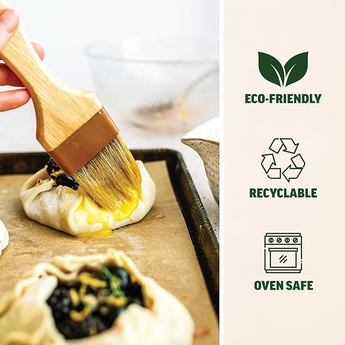 Zenlogy 10x15 Parchment Paper (100 Sheets) - Unbleached, High Heat, Non-stick, Pre-cut Baking Paper for Jelly Roll Pans - Great for Baking, Roasting, Wrapping, Dehydrator, and so much more
