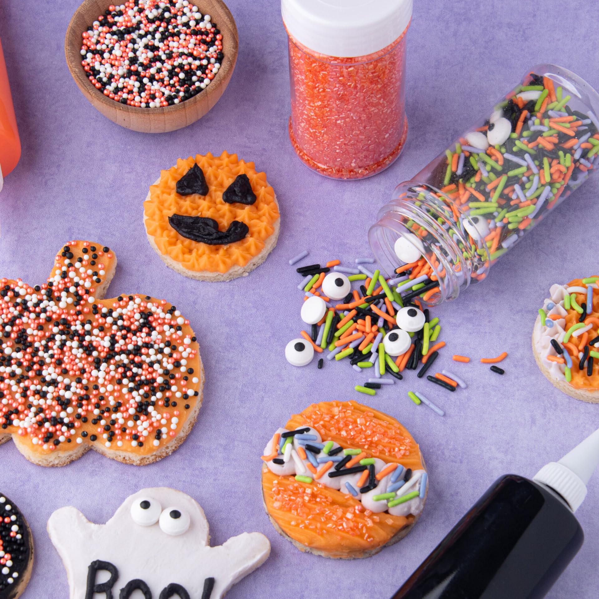 Sweets Indeed Sprinkles, 4 Pack, Edible Sprinkle Mix, Perfect for Cake Decorations, Baking, Ice Cream, Cookies, Cupcake Topper (Halloween)