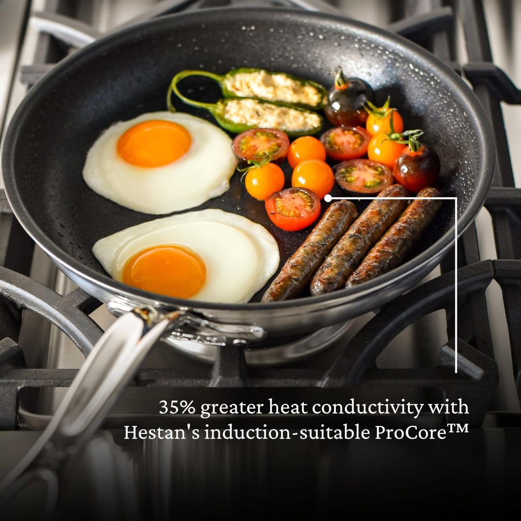 Hestan ProBond Forged TITUM - Professional Clad Stainless Steel, Nonstick, Frying Pan, (12.5-Inch), Induction Compatible, Made without PFOAs