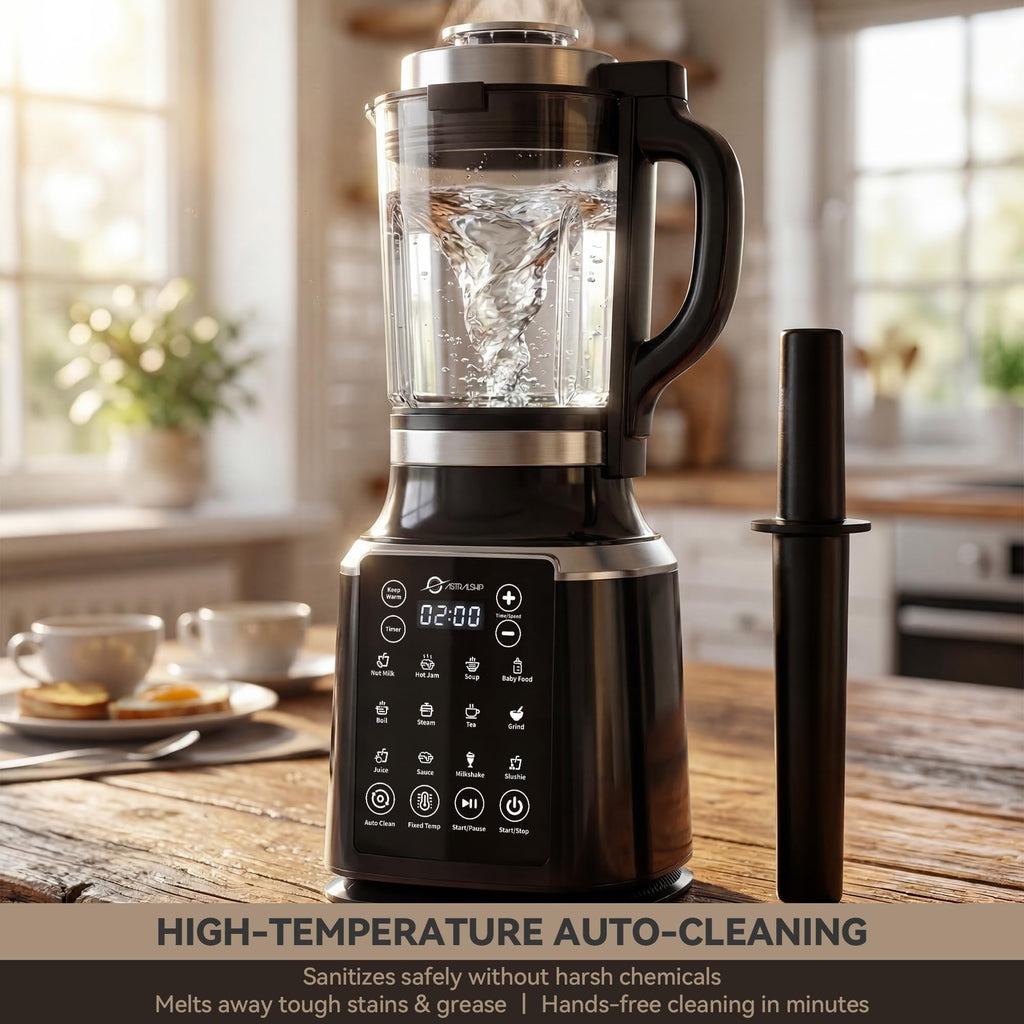 Glass Blenders for Kitchen with Tamper, Blender for Smoothies, Professional Blenders 1500W Motor, 9 Adjustable Speeds, 14 Preset Programs, High-Speed Heating Blender for Nut Milk, Soups, Sauces & More
