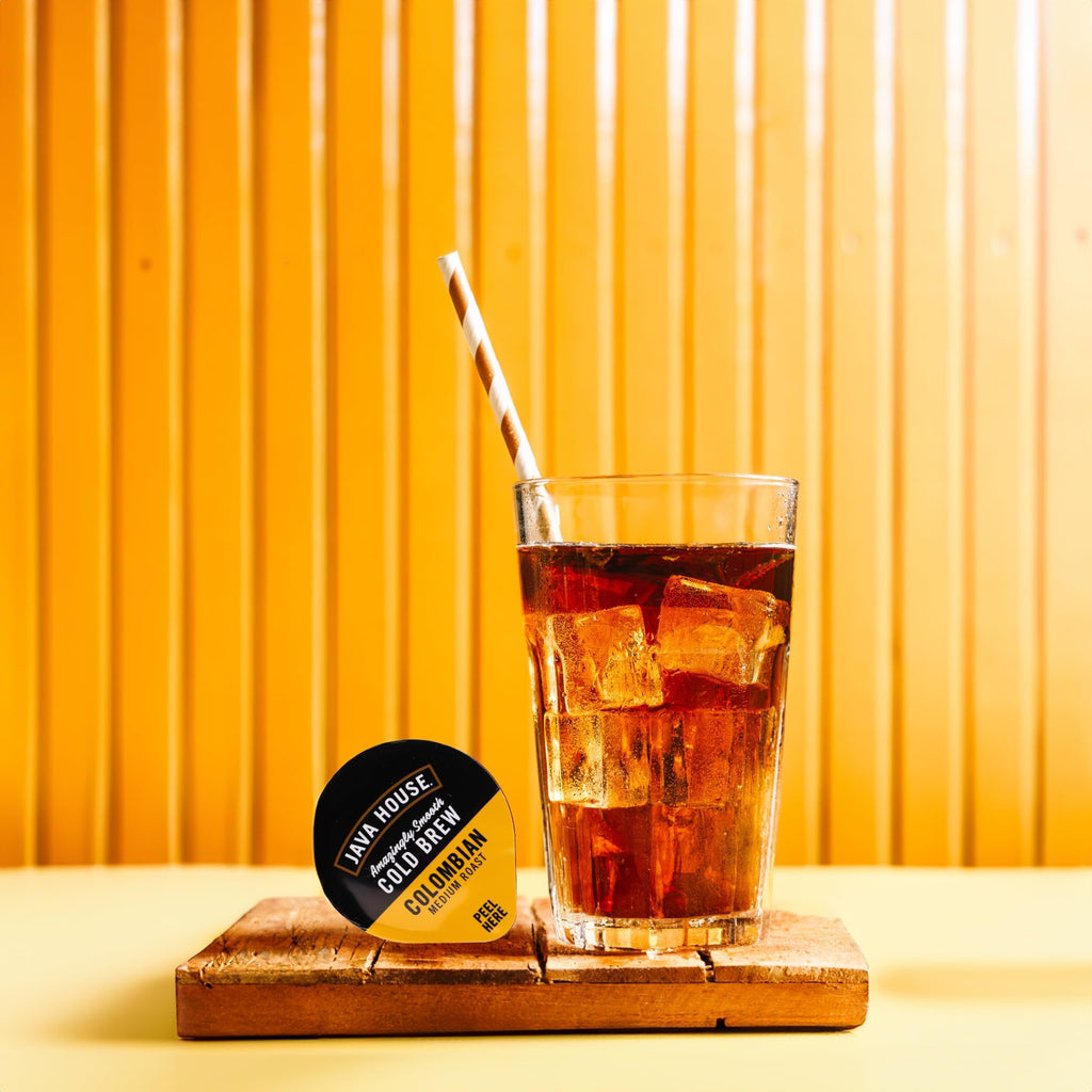 Java House Cold Brew Coffee, Colombian Medium Roast Coffee Concentrate Liquid Pods - 1.35 Fluid Oz (Pack of 60) Enjoy Hot or Iced