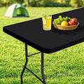homing Rectangle Table Cloth Cover 4 Foot Black Elastic Fitted Tablecloth