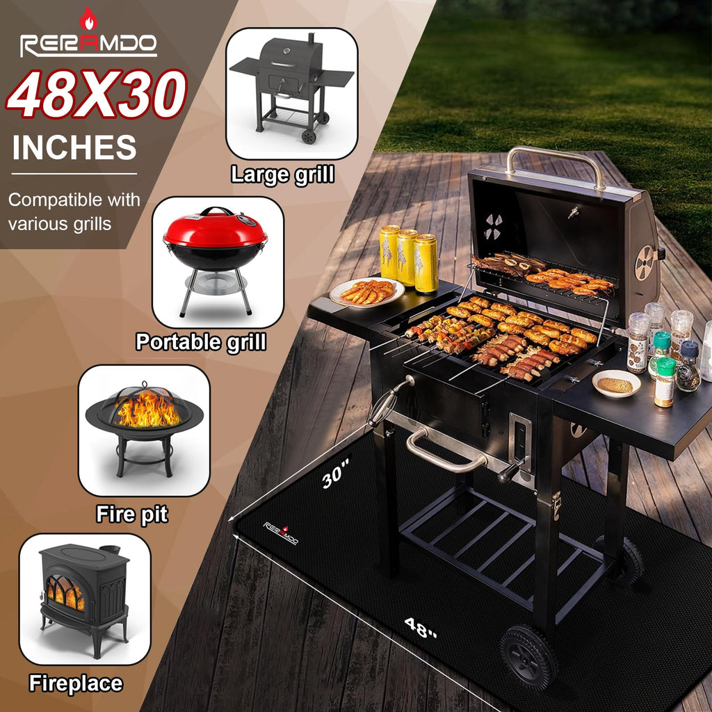 RERAMDO 48 X 30 Inch Under Grill Mats for Outdoor Grill