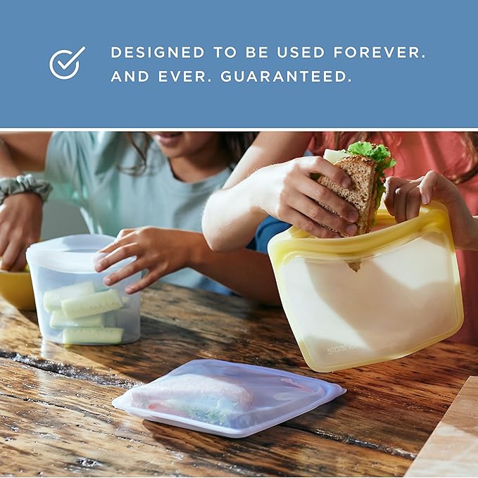 Stasher Premium Silicone Reusable Food Storage Bowl, Clear, Microwave, Sous Vide, Dishwasher, Oven and Freezer Safe, BPA Free, Leak-free, Eco-friendly, 2-Cup Bowl