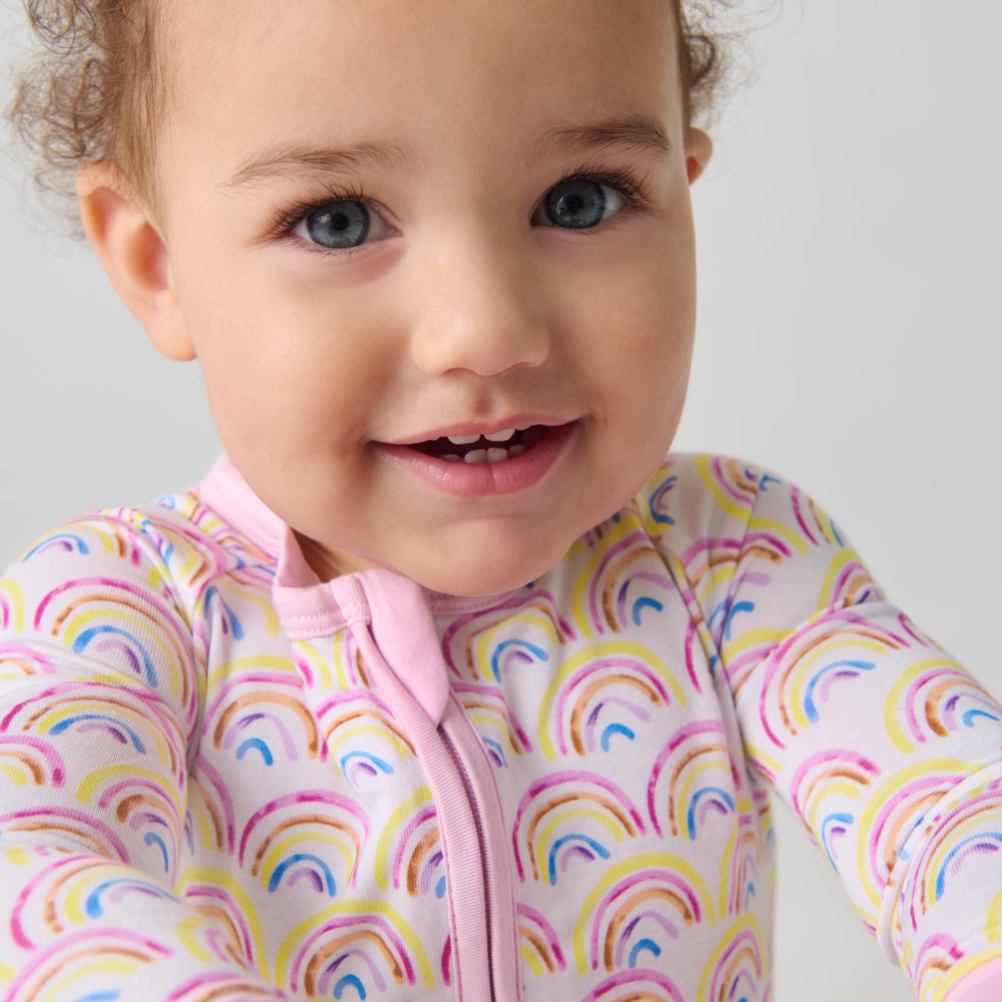 Little Sleepies Baby Pajamas, Pastel Rainbows, 18-24M