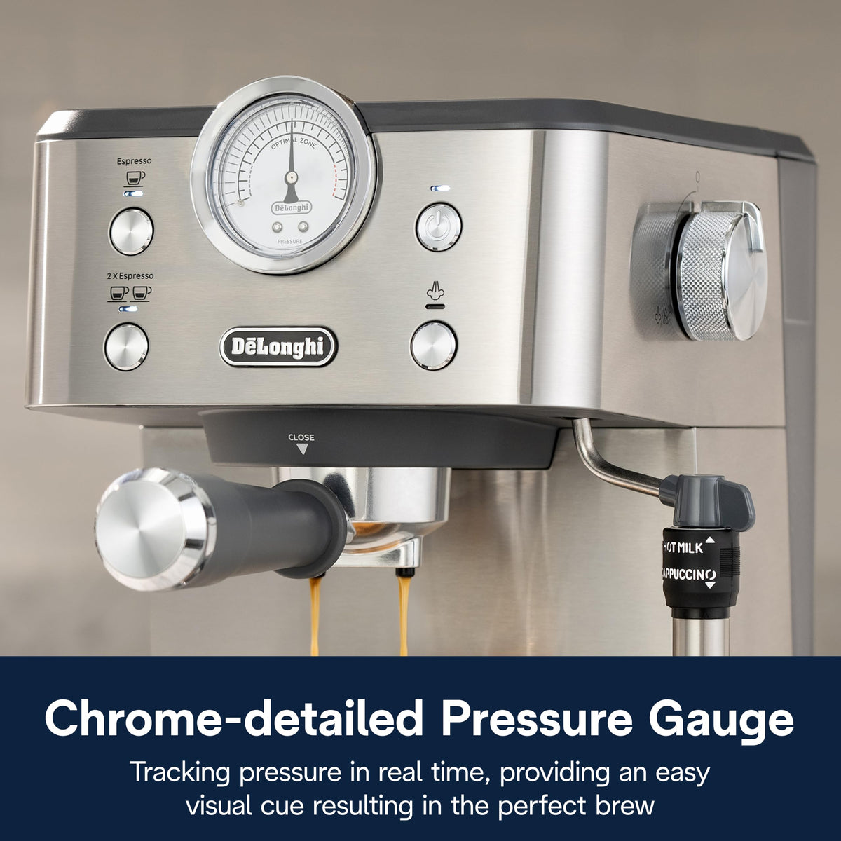 De'Longhi Classic Signature Espresso Machine, Adjustable Milk Frother