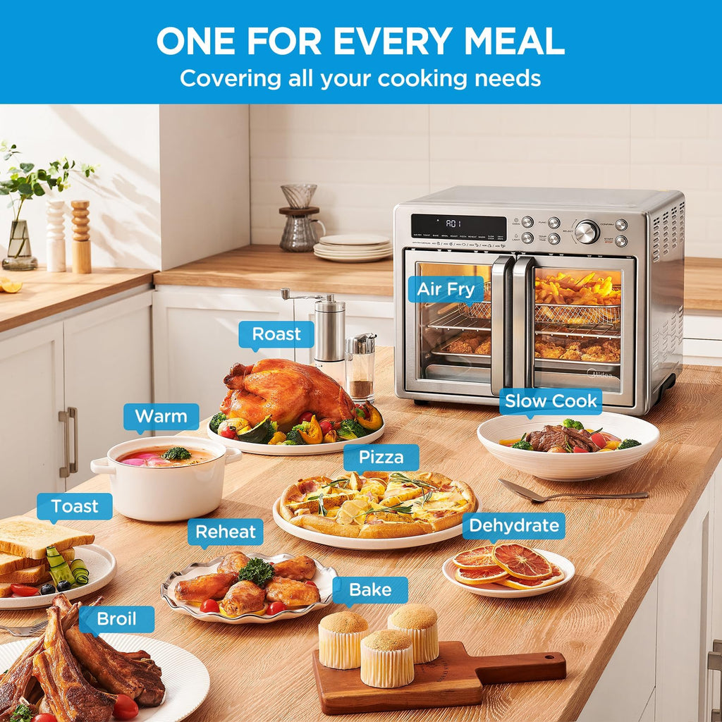 Midea Flexify Classic French Door Toaster Oven Air Fryer Combo, 26.4 QT