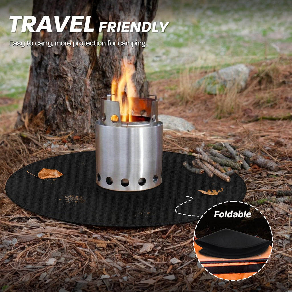rumlick 19.5" Fire Pit Mat for Solo Stove Mesa - Round Under Grill Mat