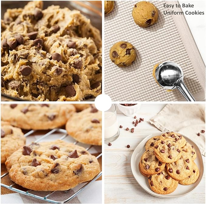 Cookie Scoop, Ice Cream Scoop, 2.5Tbsp/42ml/1.4 oz Cookie Scoops for Baking, 18/8 Stainless Steel Cookie Scooper for Baking, Cookie Dough Scoop, Ice Cream Scooper with Trigger Release (Mint)
