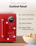 COMFEE' Retro Microwave Oven, 0.9 Cu.Ft 900W Countertop, Red