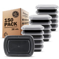 Freshware Meal Prep Containers [150 Pack] 1 Compartment Food Storage Containers with Lids, Bento Box, BPA Free, Stackable, Microwave/Dishwasher/Freezer Safe (28 oz)