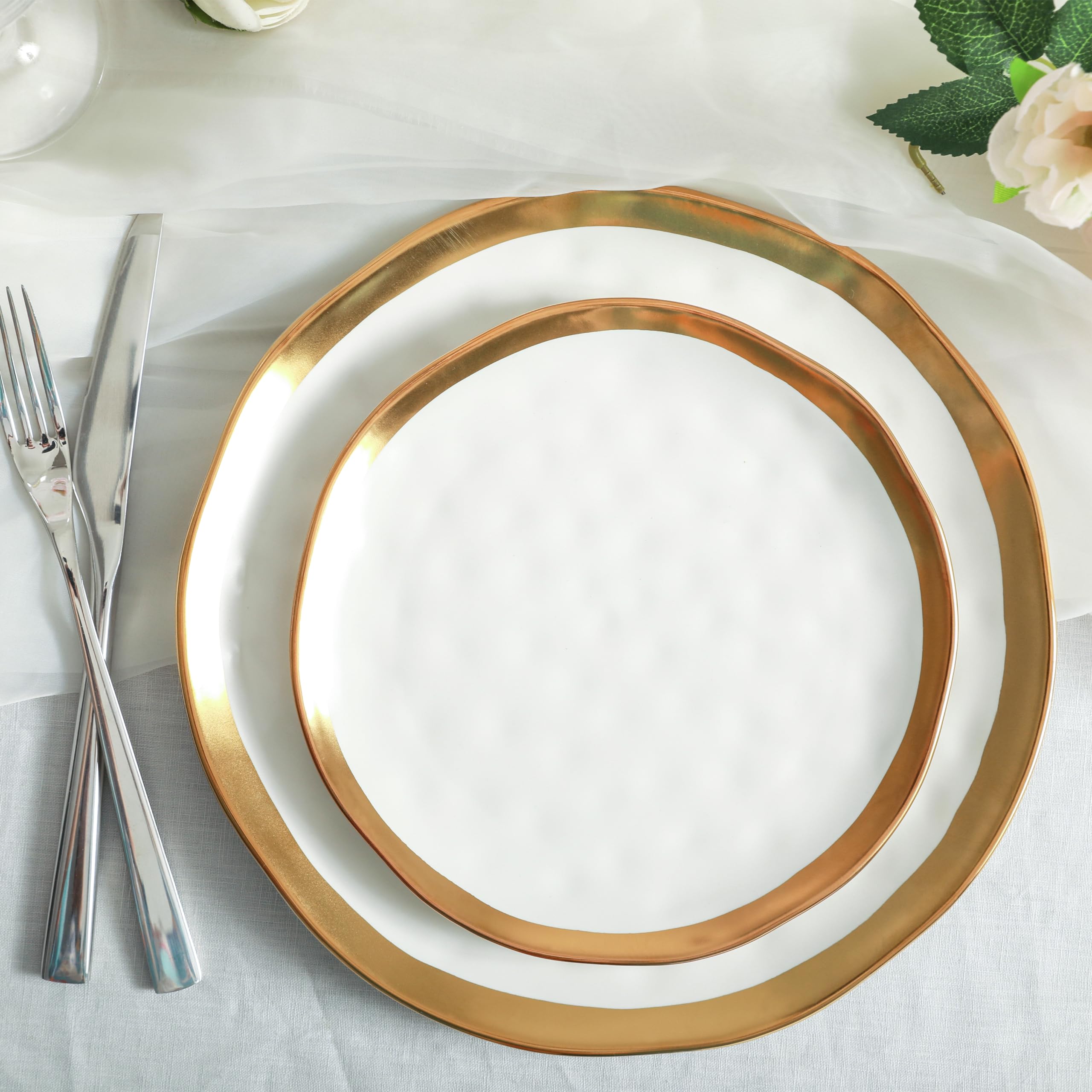 Stone Lain Florian Modern Porcelain Dish Set, 32-Piece Dishes for 8, White