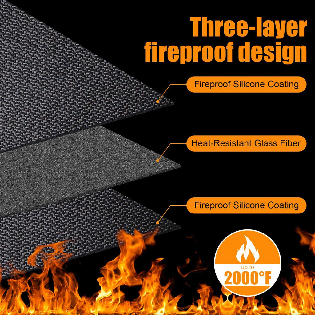 THMINS 80X48 Inches Extra Large Under Grill Mat for Outdoor Grill