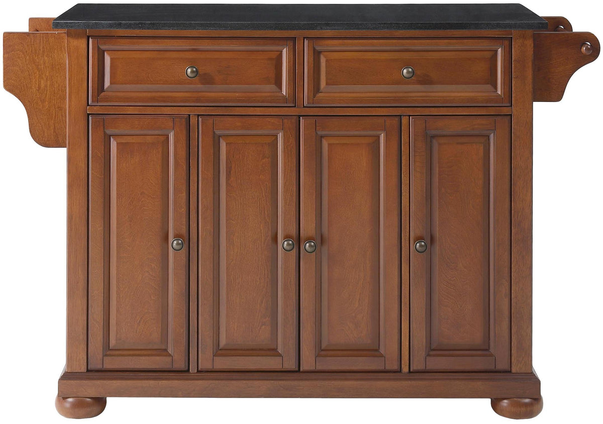 Crosley Furniture Alexandria Rolling Kitchen Island, Wood Top