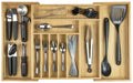 KitchenEdge Silverware & Utensil Drawer Organizer, 16-28 in, Bamboo