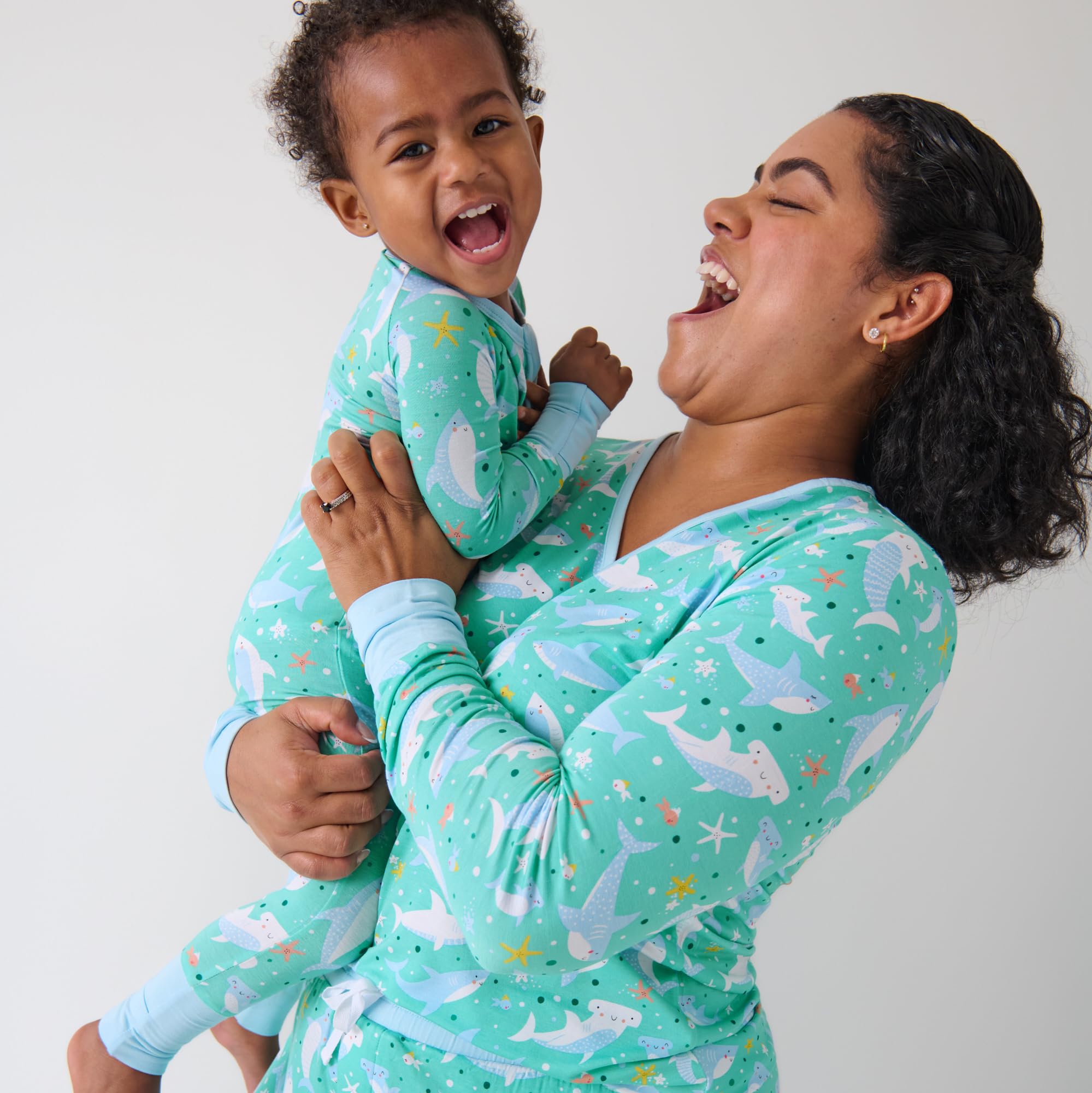 Little Sleepies Baby Pajamas, Shark Soiree, Preemie