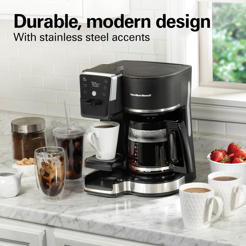 Hamilton Beach 2-Way Drip Coffee Maker & Single Serve Coffee Machine
