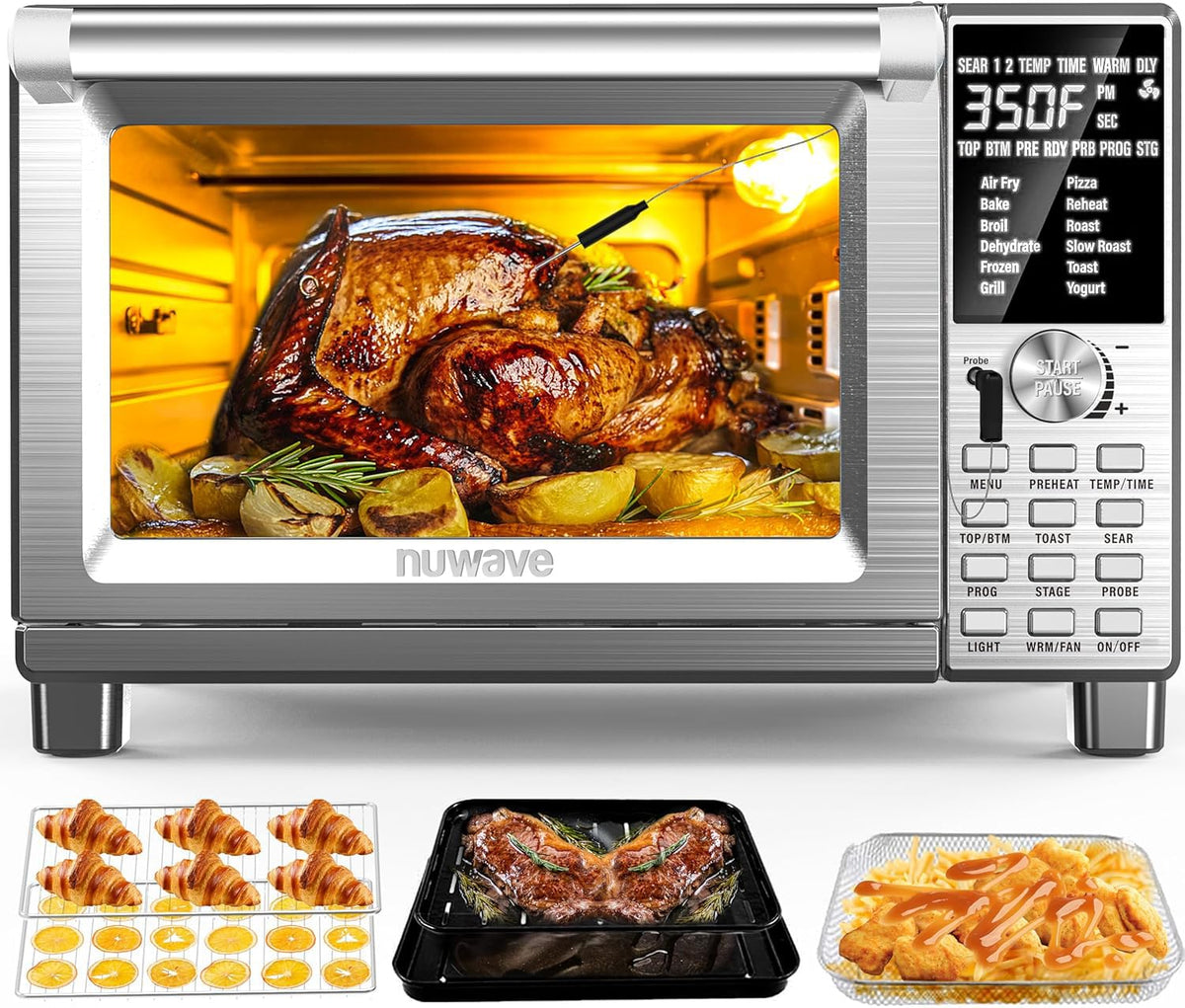 Nuwave Bravo 30 QT Smart Air Fryer Toaster Oven, 2026 New Convection System