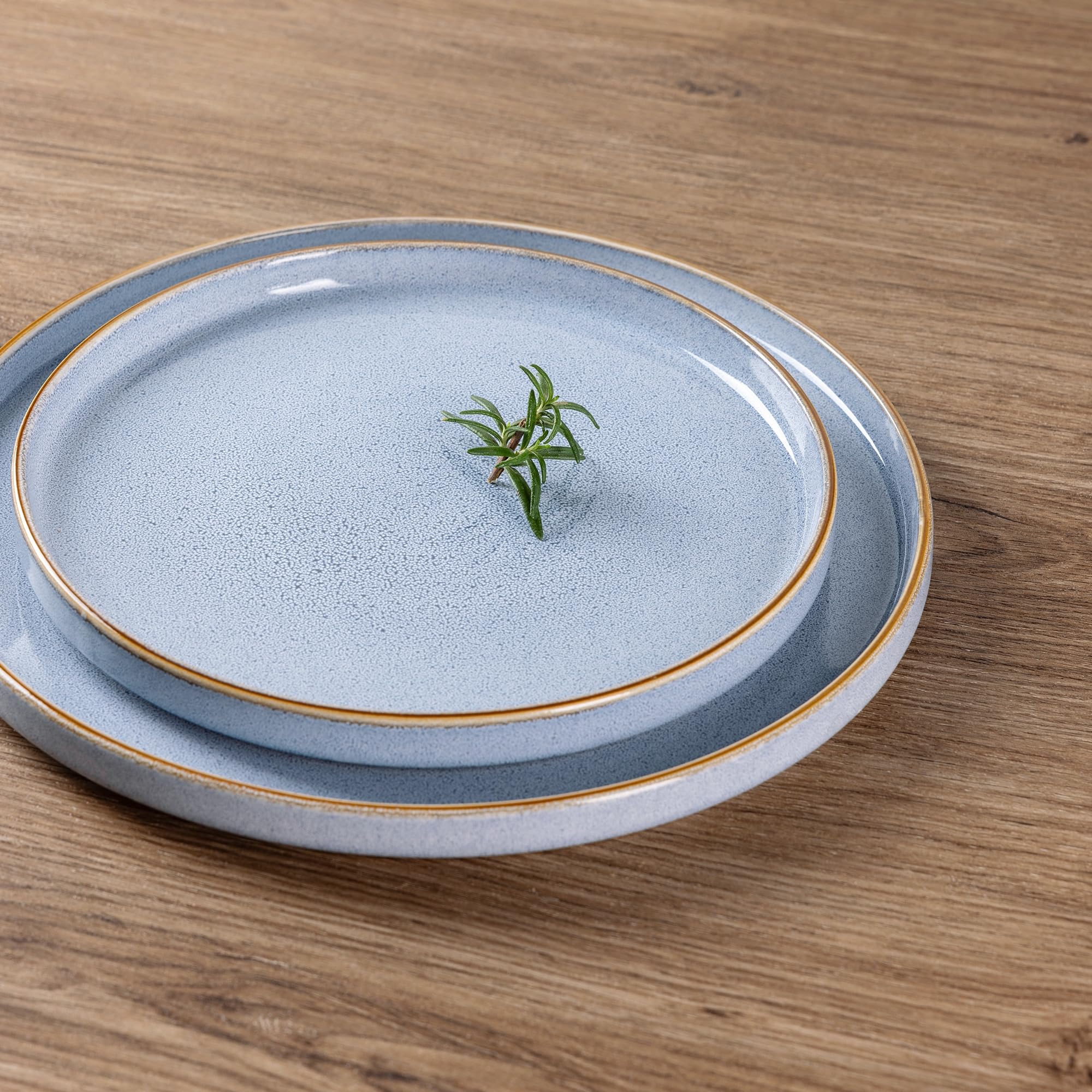 GBHOME Dinnerware Sets for 4, 12 Pieces Ceramic Plates and Bowls Set