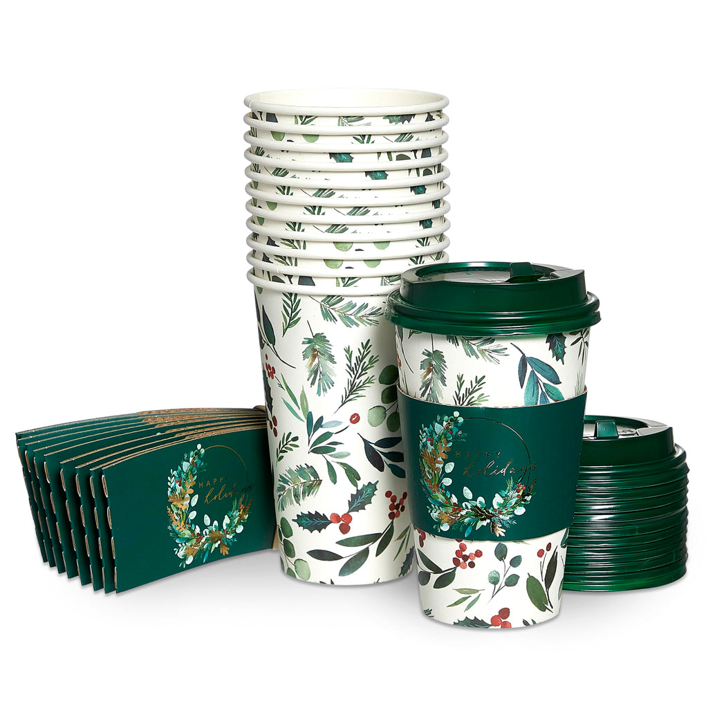 Papyrus Disposable Tabletop Plates Set - Elegant and Sturdy Plates for Any Occasion, Holiday Foliage, Dinnerware Set