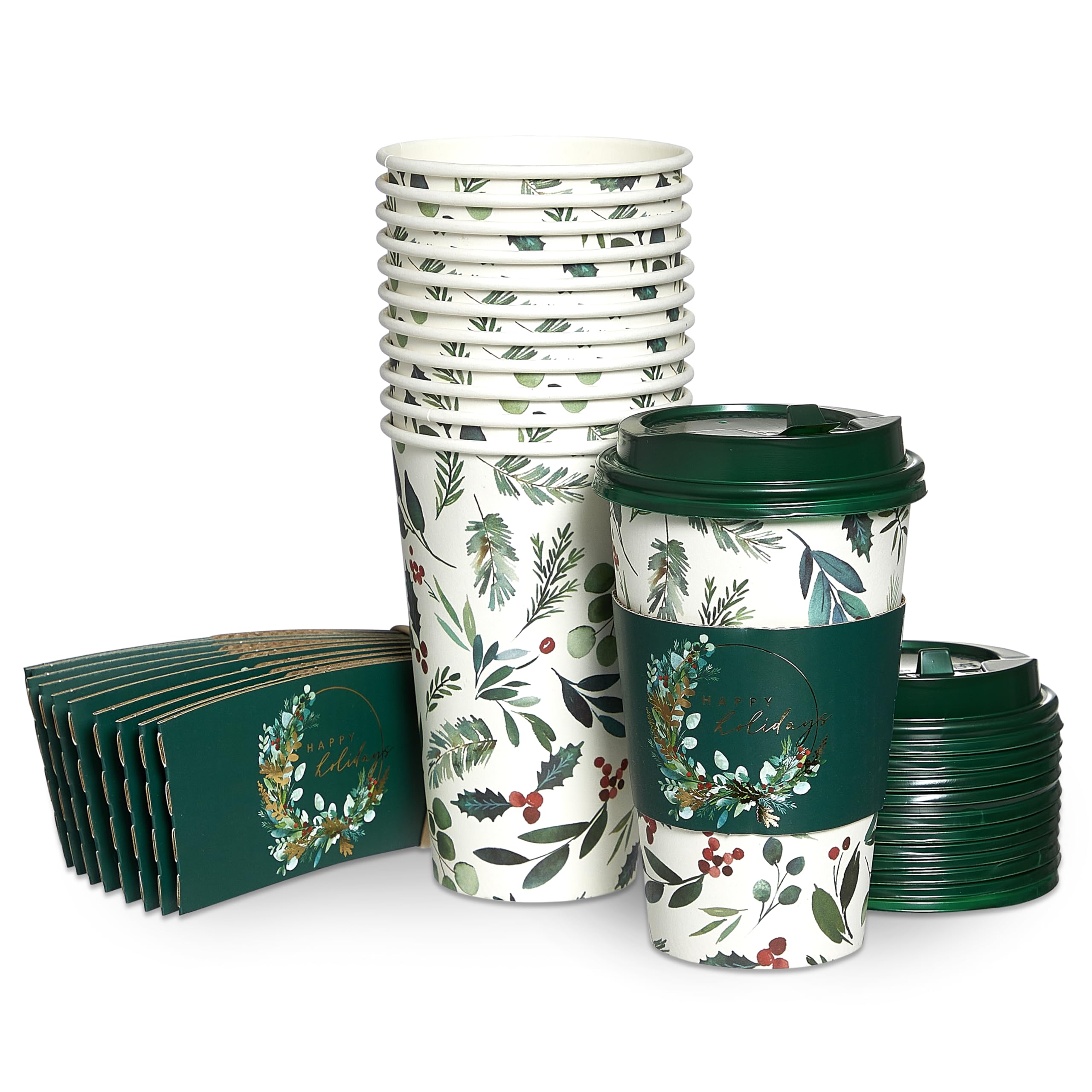 Papyrus Disposable Tabletop Plates Set - Elegant and Sturdy Plates for Any Occasion, Holiday Foliage, Dinnerware Set
