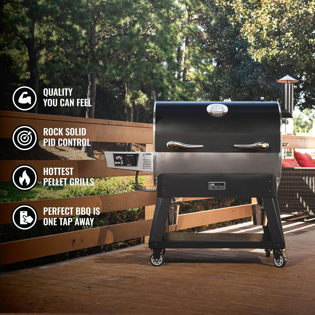 recteq Pellet Grill Smoker - Flagship 1600, Wood Pellet Smoker, BBQ, Wi-Fi Smart Grill, 1667 Sq. In. Cook Space, 40 lb Hopper