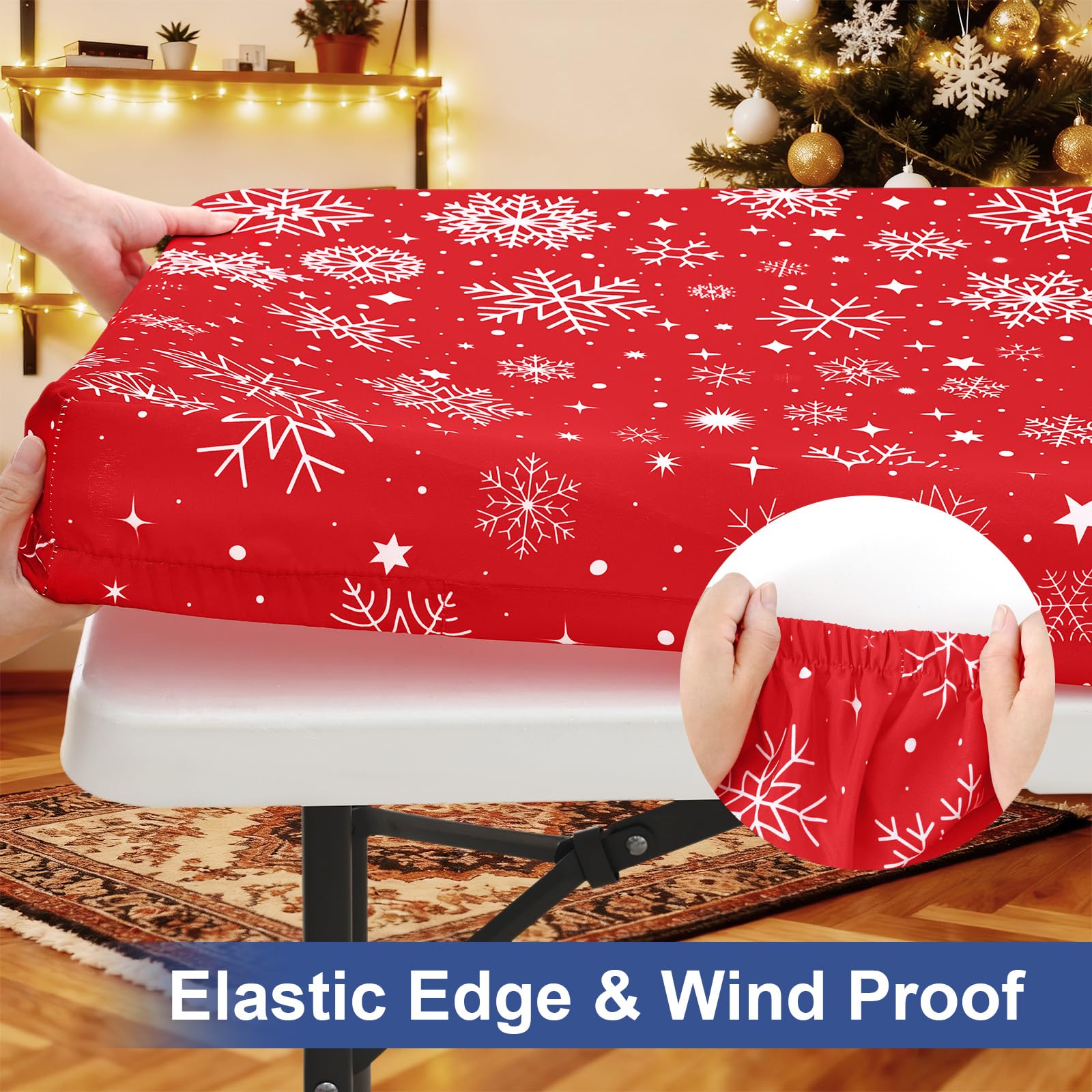 homing Rectangle Table Cloth Cover 8 Foot Elastic Fitted Tablecloth