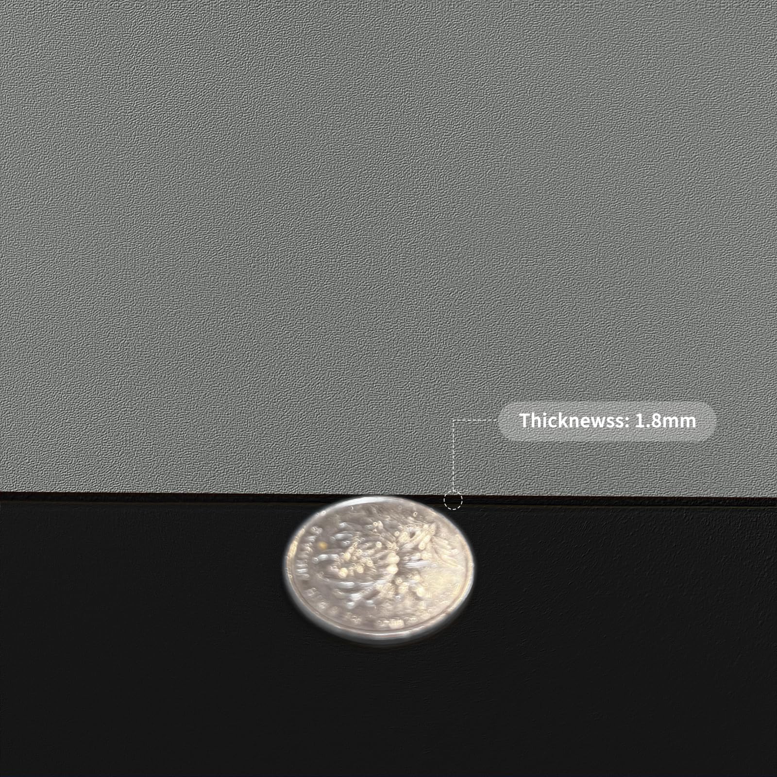 Zinkooat Faux Leather Table Cover,1.8mm Thick,35.4x70.9 Inch Table Protector,Table Protector for Dining Room Table,Table Cover Protector,Dining Room Table Protector Pad(Black+Gray,35.4x70.9)