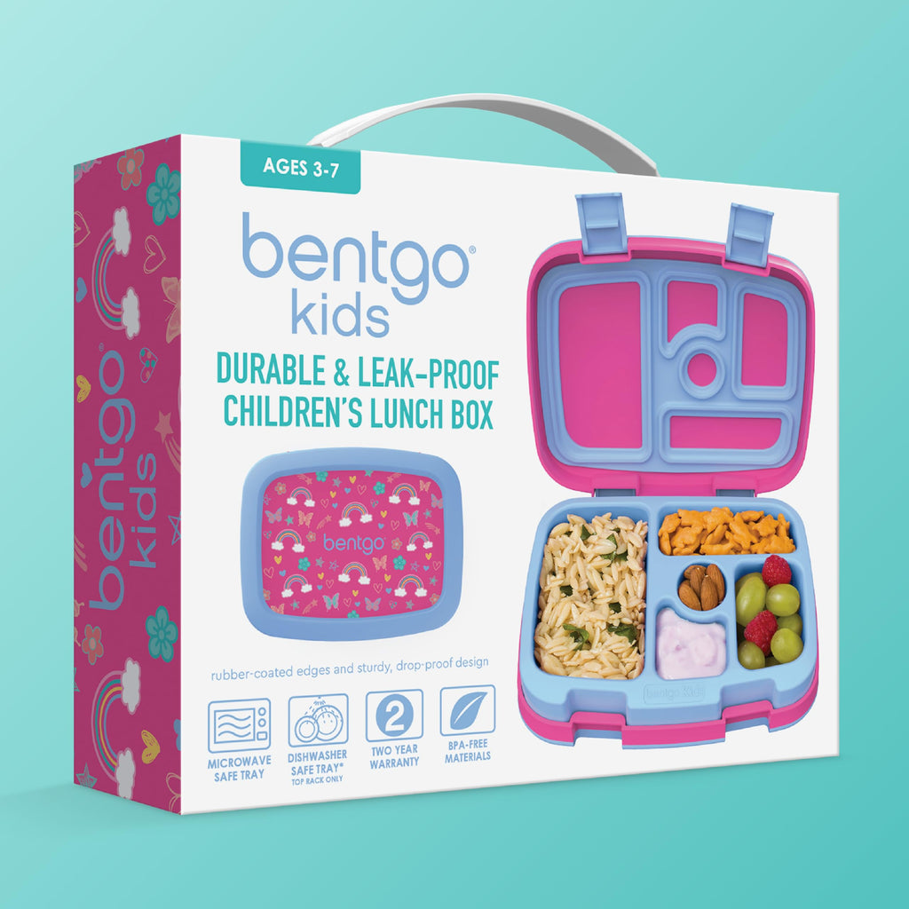 Bentgo Kids Prints Leak-Proof 5-Compartment Bento-Style Kids Lunch Box