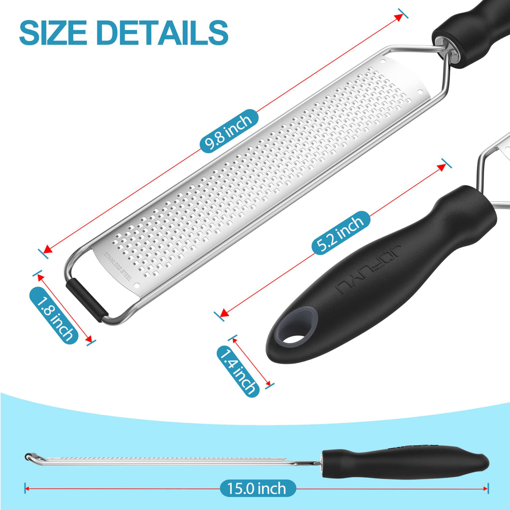 Lemon Zester & Cheese Grater, Premium Stainless Steel Citrus Zesting Tool