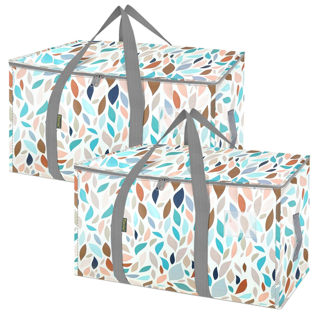 BALEINE 2-Pack Oversized Moving Bags with Reinforced Handles, Heavy-Duty Storage Tote for Clothes, Moving Supplies (Mosaic, 2-Pack)