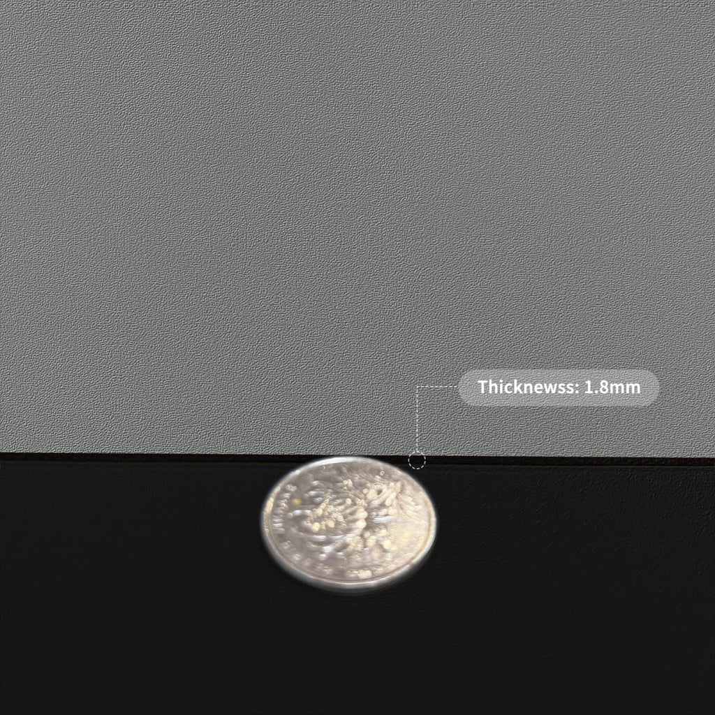 Zinkooat Faux Leather Table Cover,1.8mm Thick,12x96 Inch Desk Cover,Dresser Cover Top,Dresser Protector Top,Dresser Cover,End Table Cover.(Black+Gray,12x96)