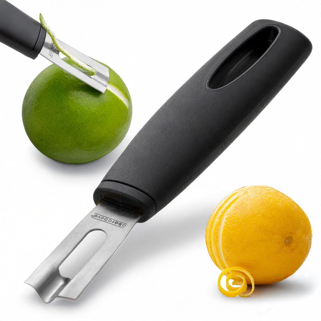 A Bar Above Channel Knife, Black Ergonomic Handle Stainless Steel Blade