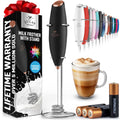 Zulay Kitchen Powerful Milk Frother Wand With Duracell Batteries - Ultra Fast Handheld Drink Mixer - Electric Whisk Foam Maker for Coffee, Lattes, Cappuccino & Matcha - Triple Whisk - Luster Copper