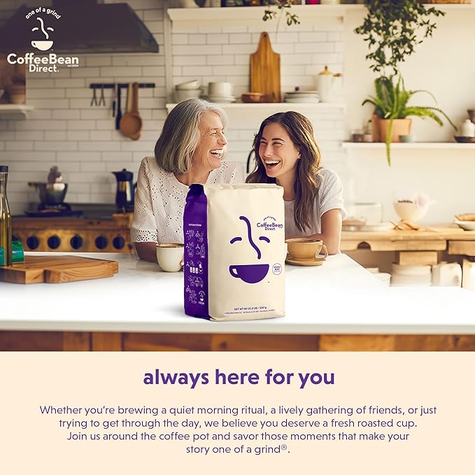 Coffee Bean Direct Organic Bali Blue Moon, Whole Bean Coffee, Light Roast, 2.5 Pound Bag (Pack of 1)